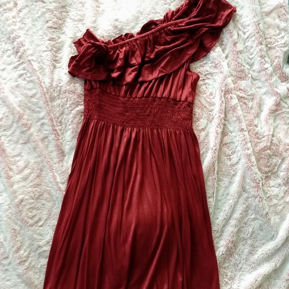 Rubber Ducky One Shoulder Red Dress